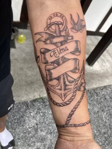 Tatouage type pirate Saugnacq et Muret, Dax, L'Encre du Paradis