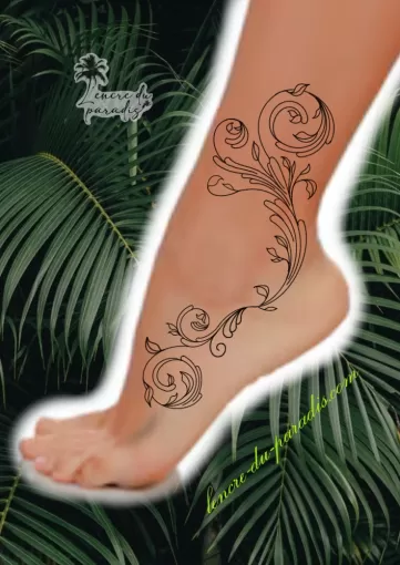 Projet de tatouage bijou de cheville à se faire tatouer sur Dax., Dax, L'Encre du Paradis