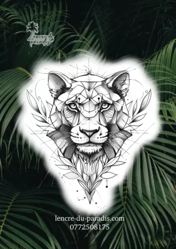 Projet tatouage lionne en fineline, projet concept; sur Dax et alentours., Dax, L'Encre du Paradis
