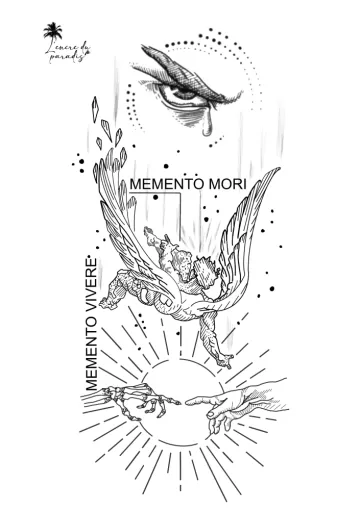 Projet tatouage: avant-bras, Mémento Mori, La Création d’Adam… En version gravure!, Dax, L'Encre du Paradis